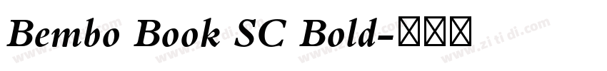 Bembo Book SC Bold字体转换